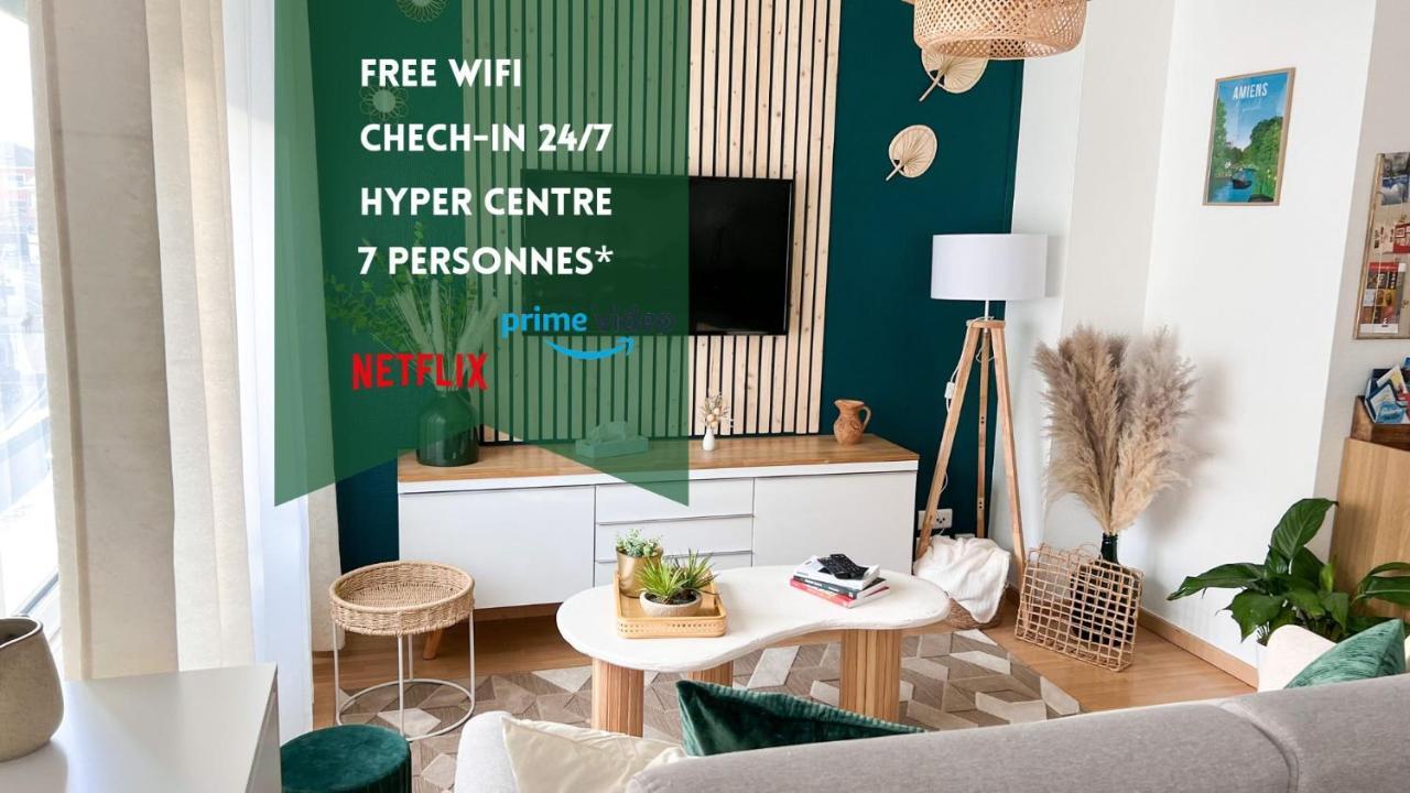 Apartamento Le Jardin Secret D'Amiens Hypercentre Cathedrale, Parking Exterior foto